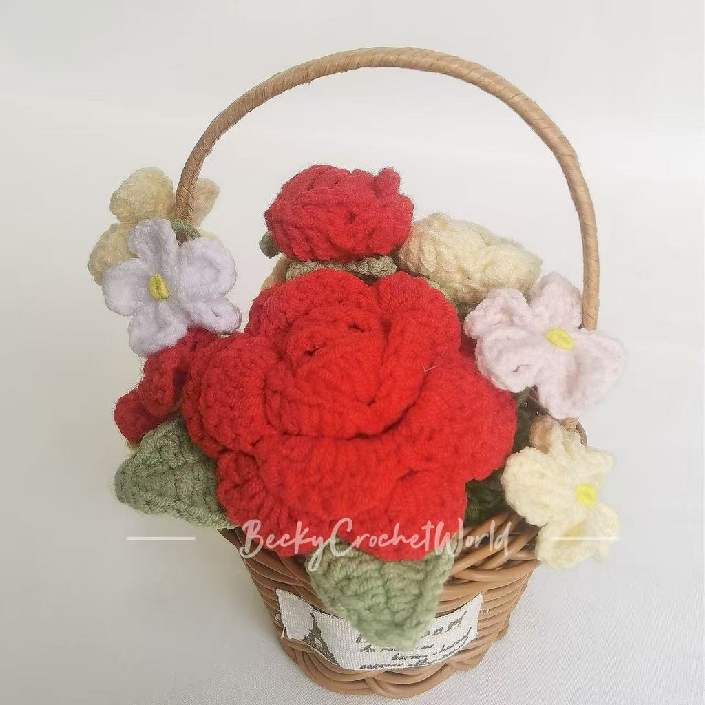 Red Flower Basket