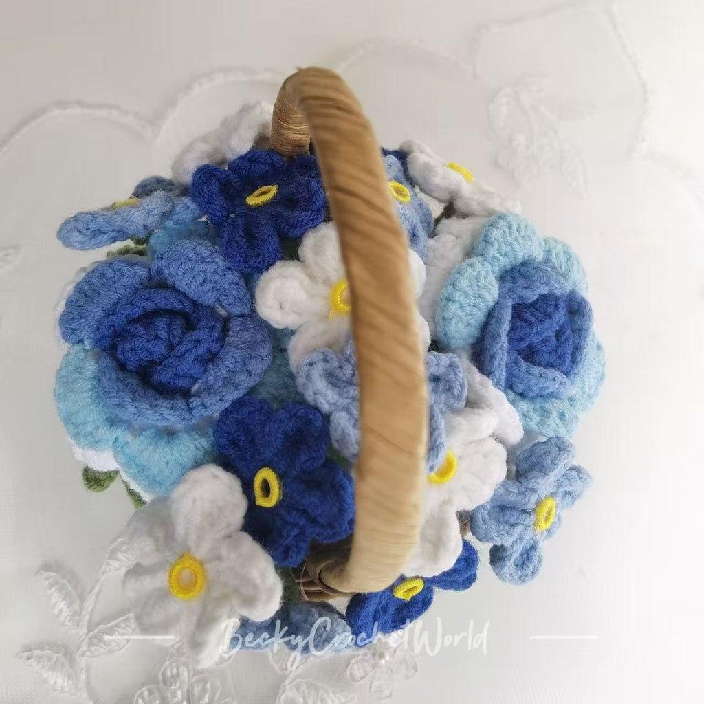 Blue Flower Basket