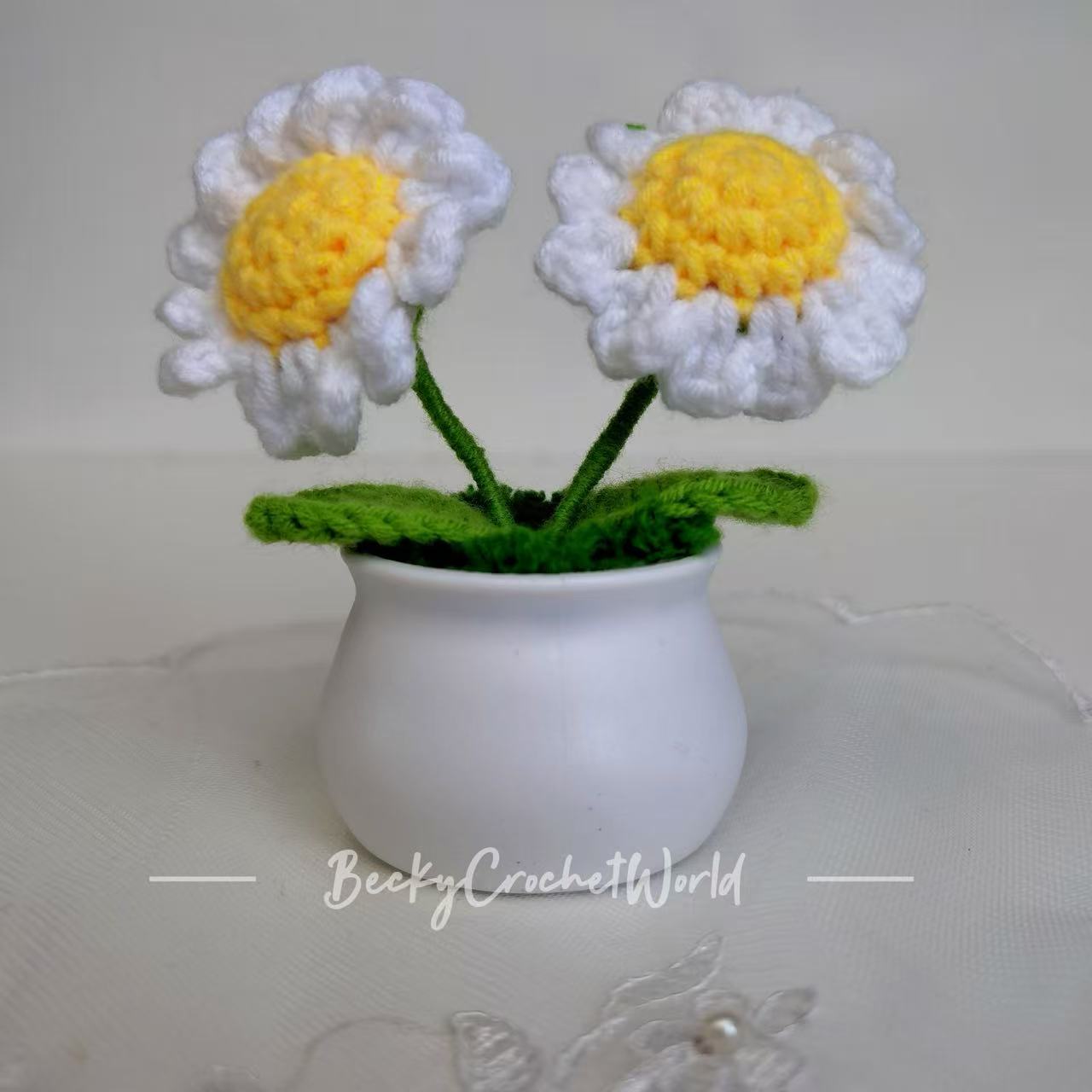 Daisy Flower Pot doule