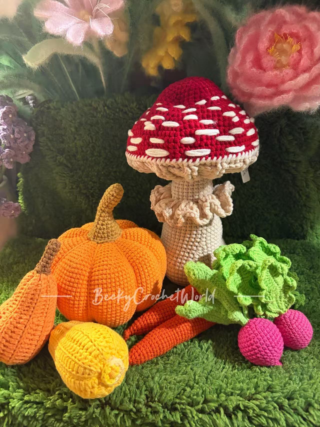 Pumpkin S, Mushroom, Carrots, Radishes and Pumpkin S