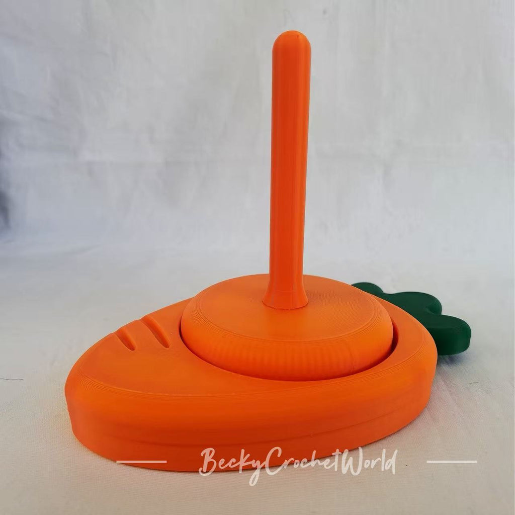 Yarn Spindle Holder - Carrot