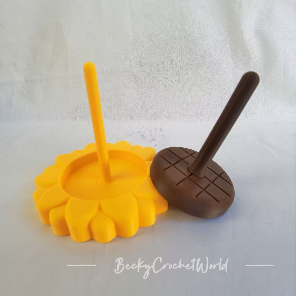 Yarn Spindle Holder - Sunflower