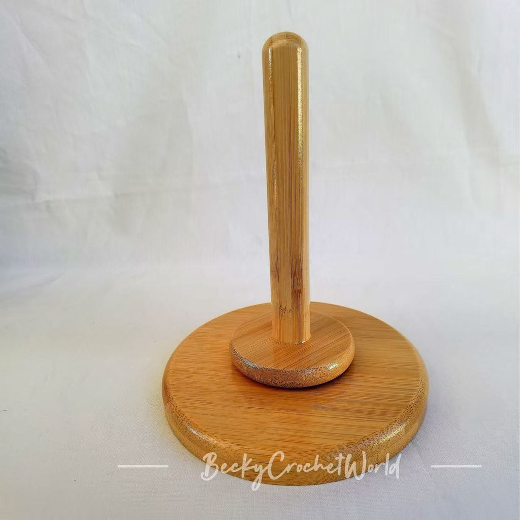 Wooden Yarn Ball Holder - Light color circle stright