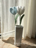 Two Tulips - Ethereal Flowers - Blue