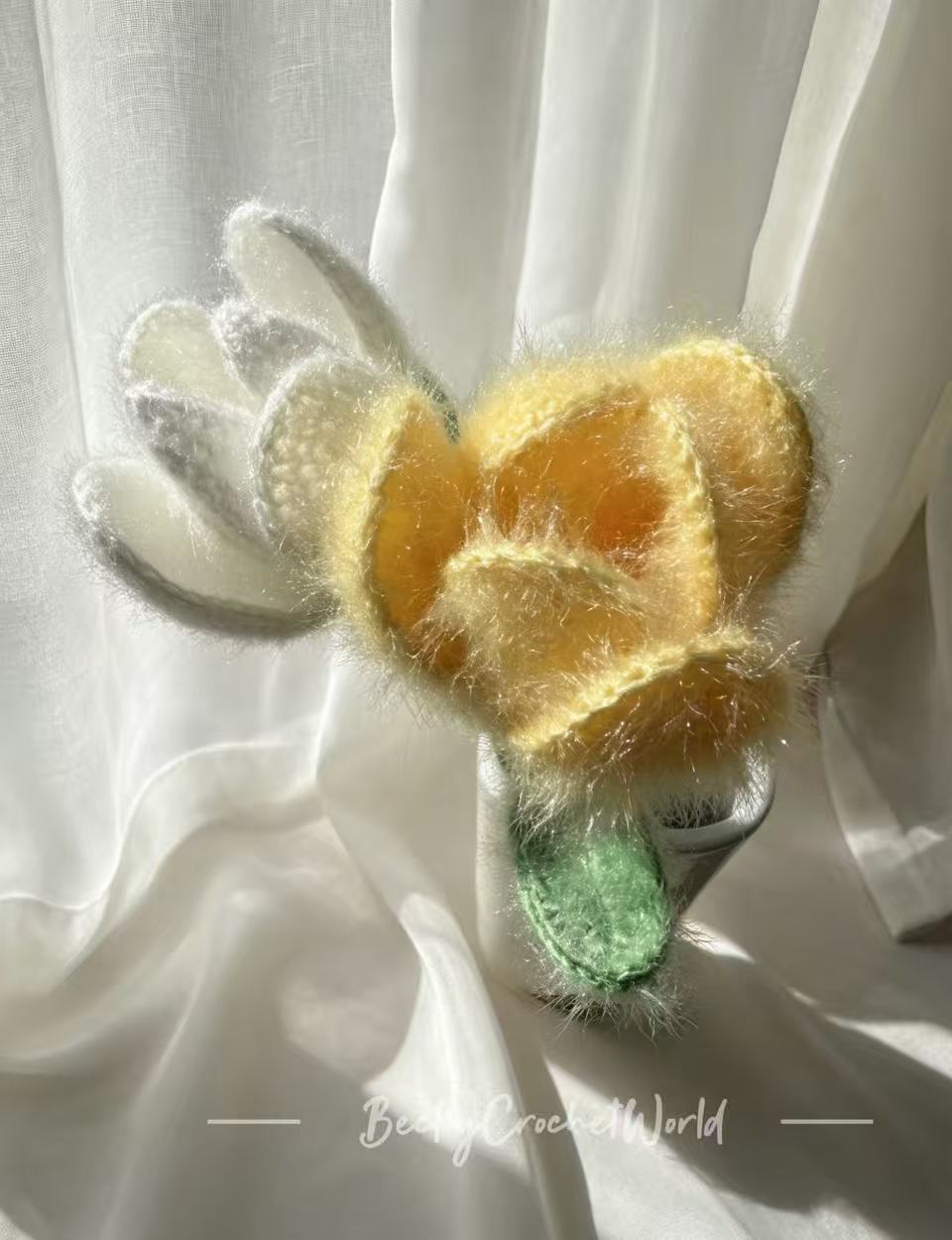 Two Tulips - Ethereal Flowers - Dark Yellow