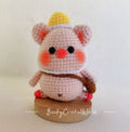Piglet with a yellow hat