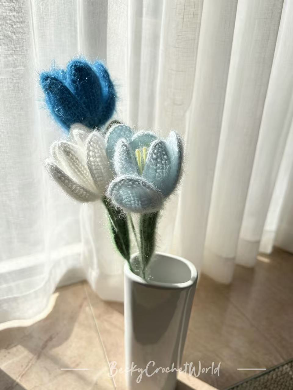 Three Blue Tulips - Ethereal