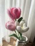 Three Pink Tulips - Ethereal