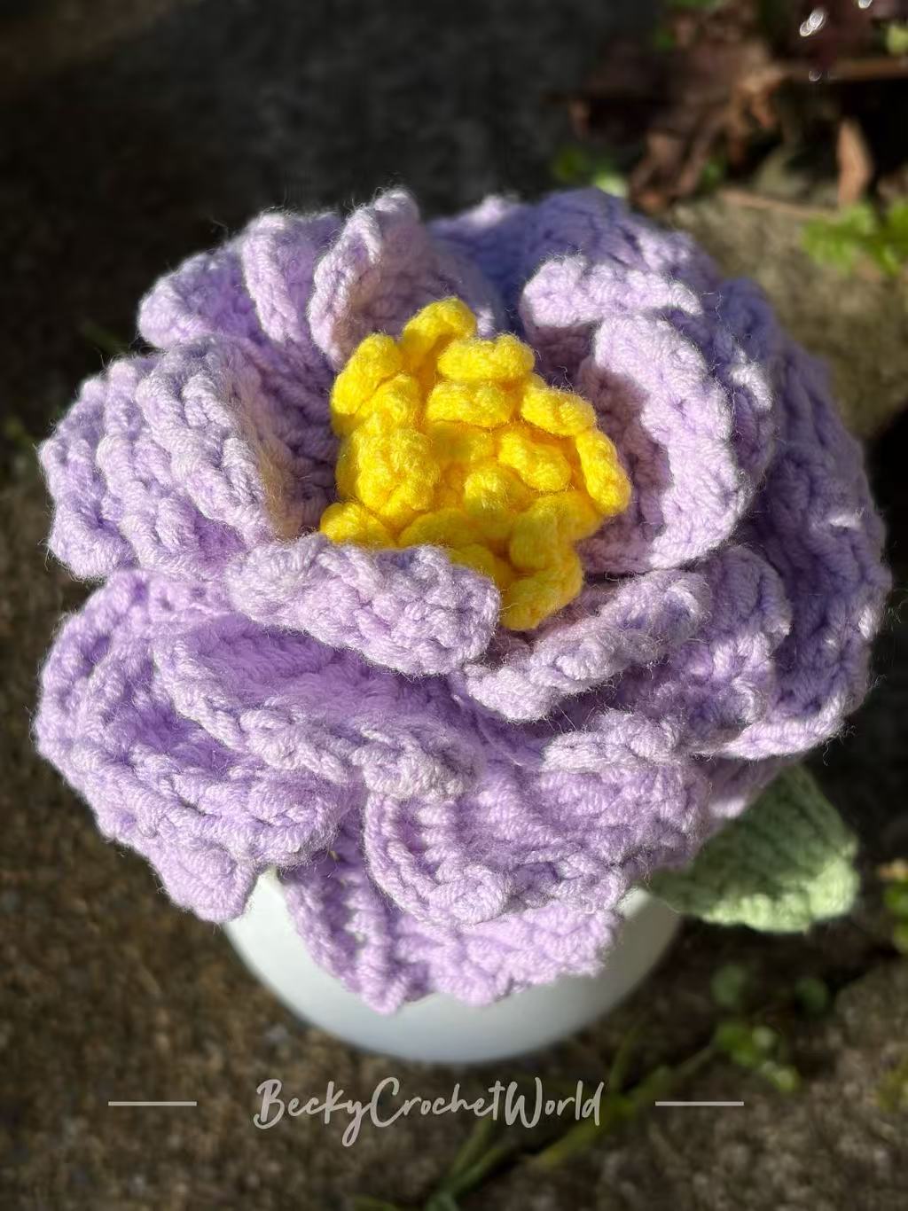 Peony Flower Pot Purple