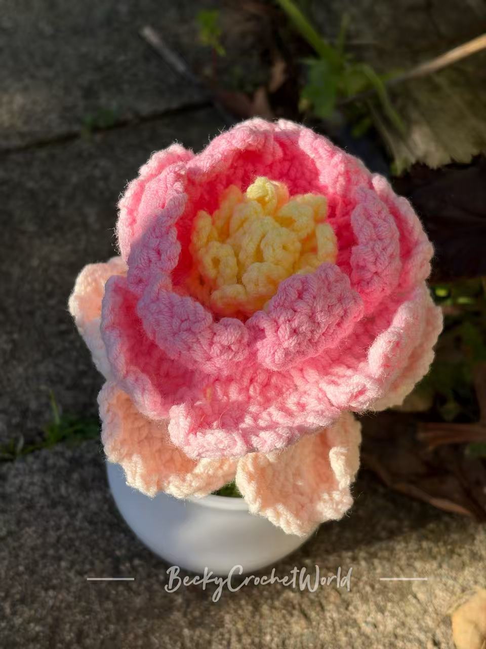 Peony Flower Pot Pink