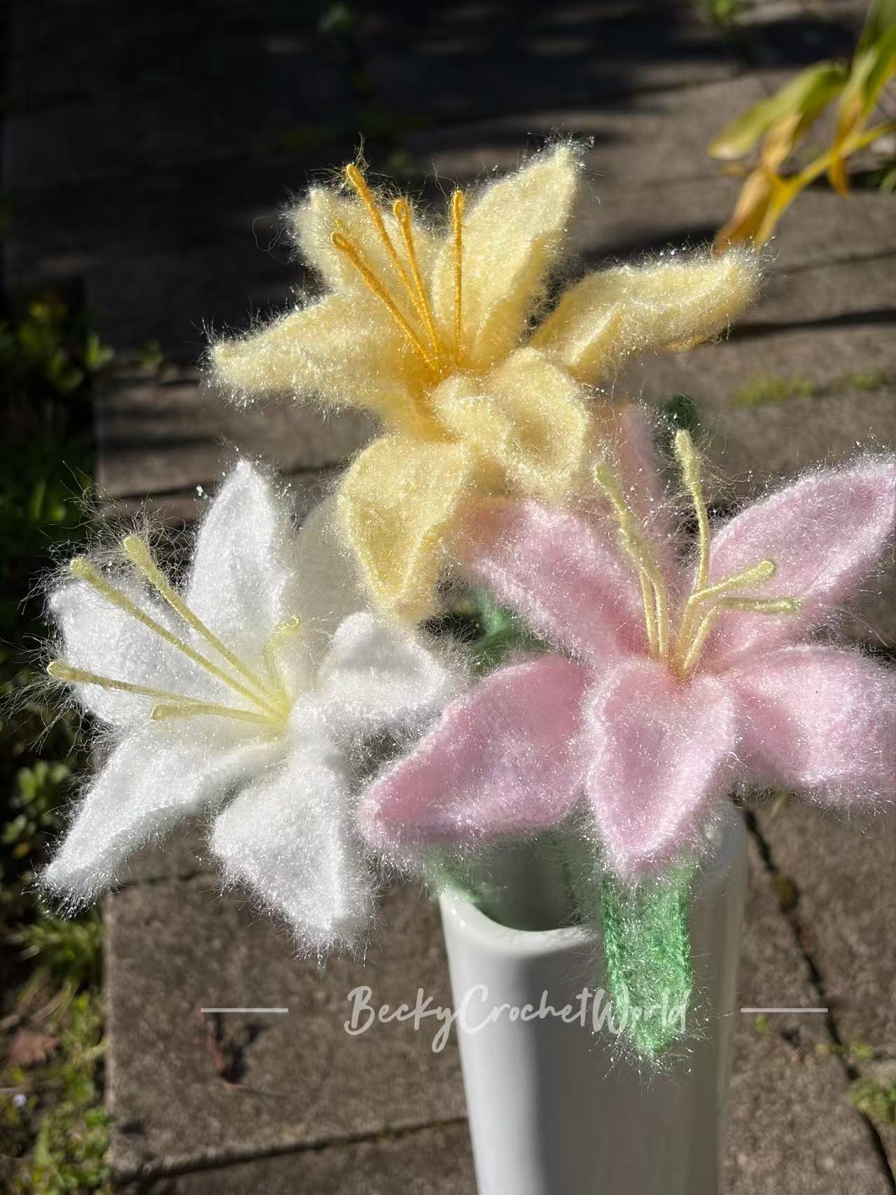 Bunch of Lilies in three