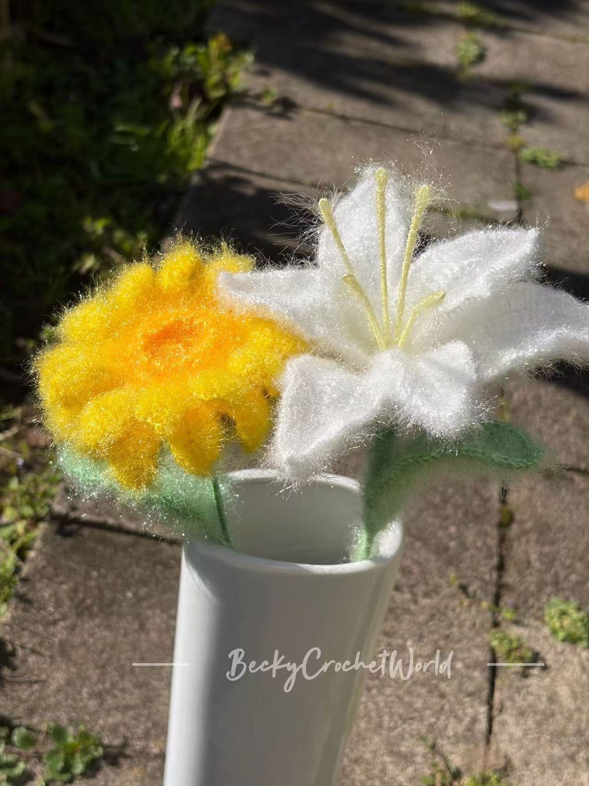 Lily and sunflower