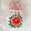 Pink Flower String Purse