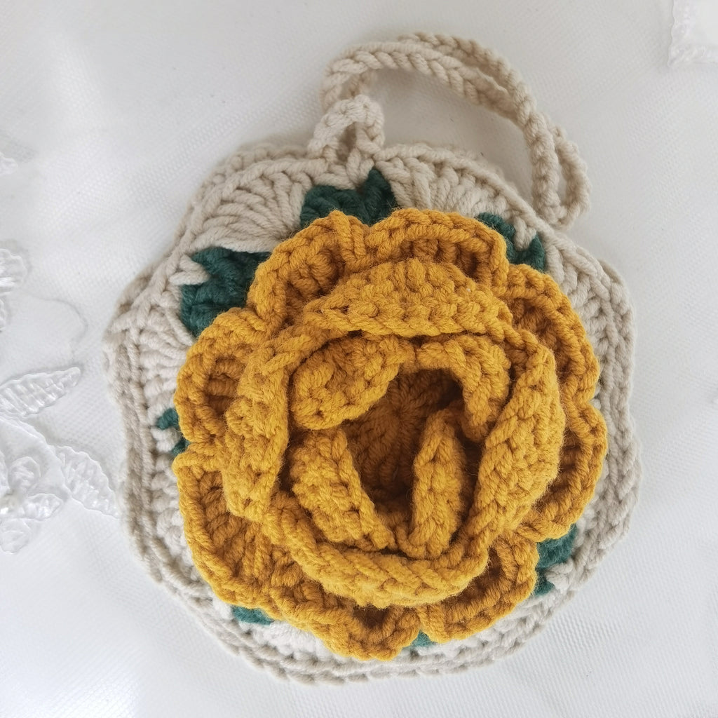 Yellow Rose String Purse