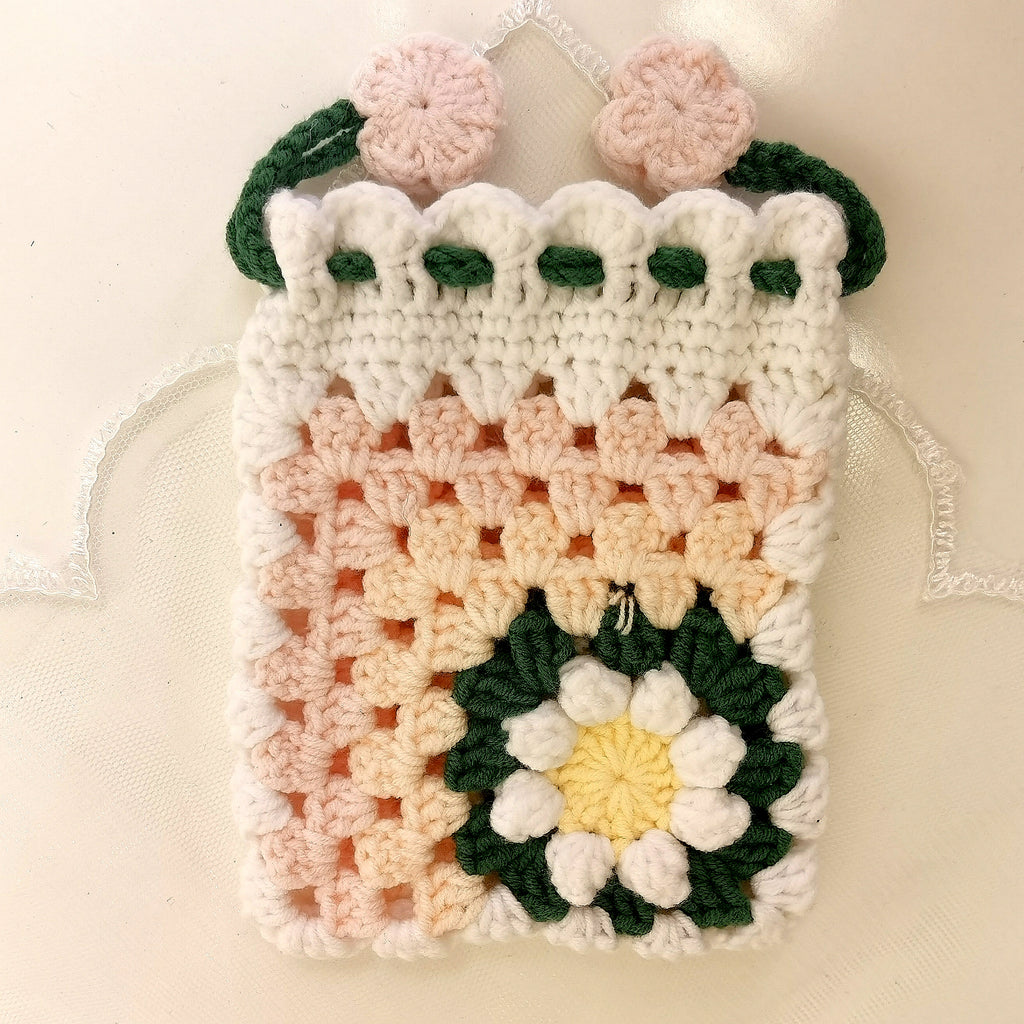 Pink Daisy String Purse