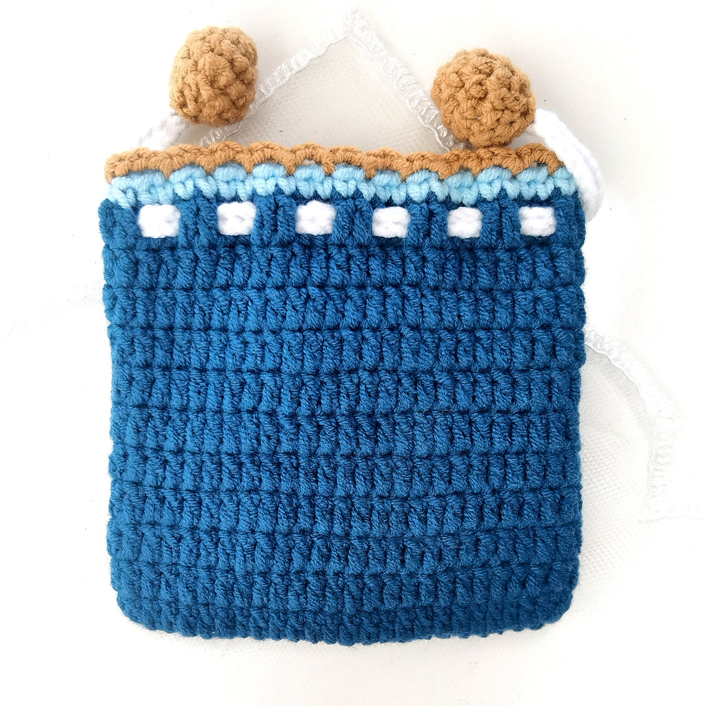 Mushroom Blue String Purse