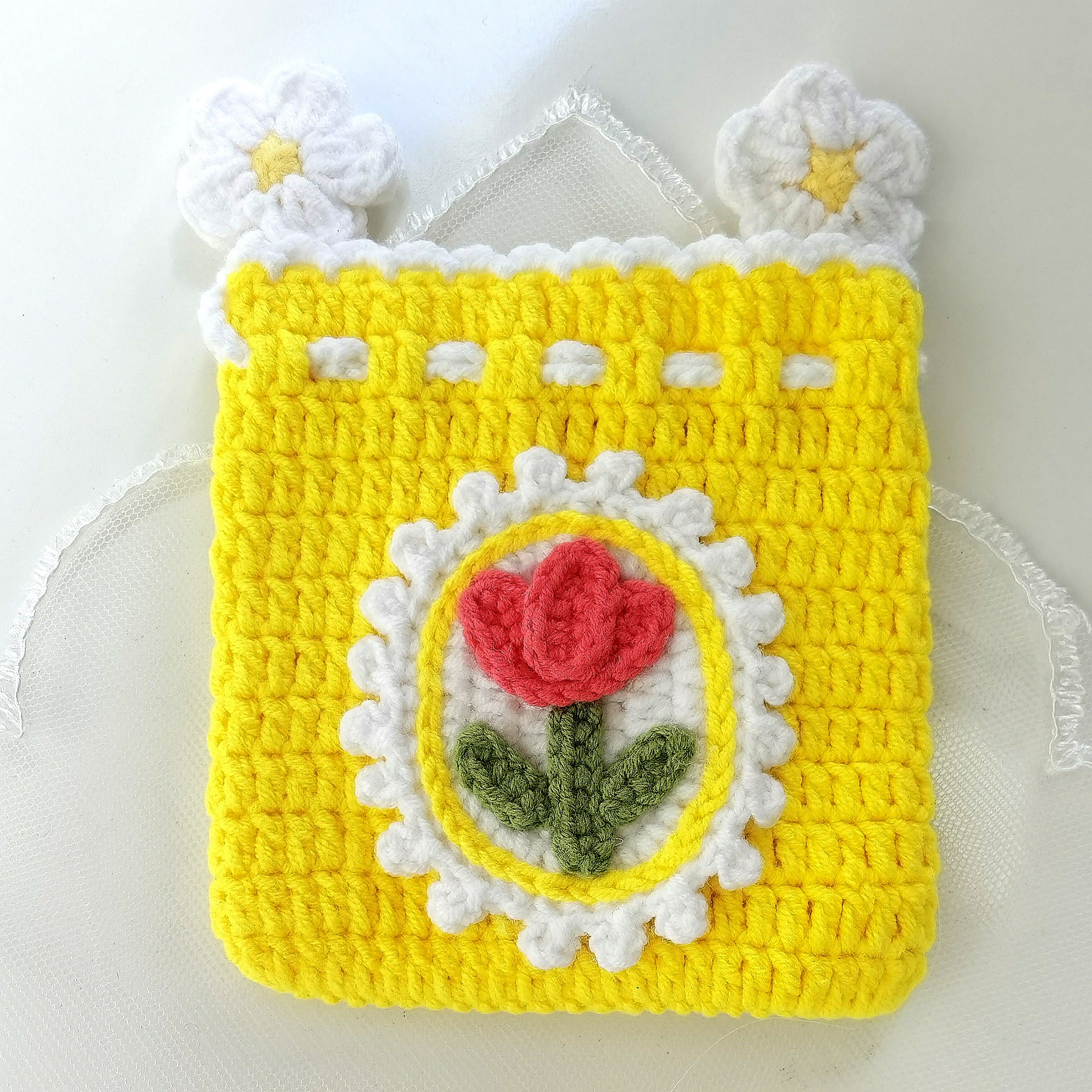 Red Mini Flower String Purse