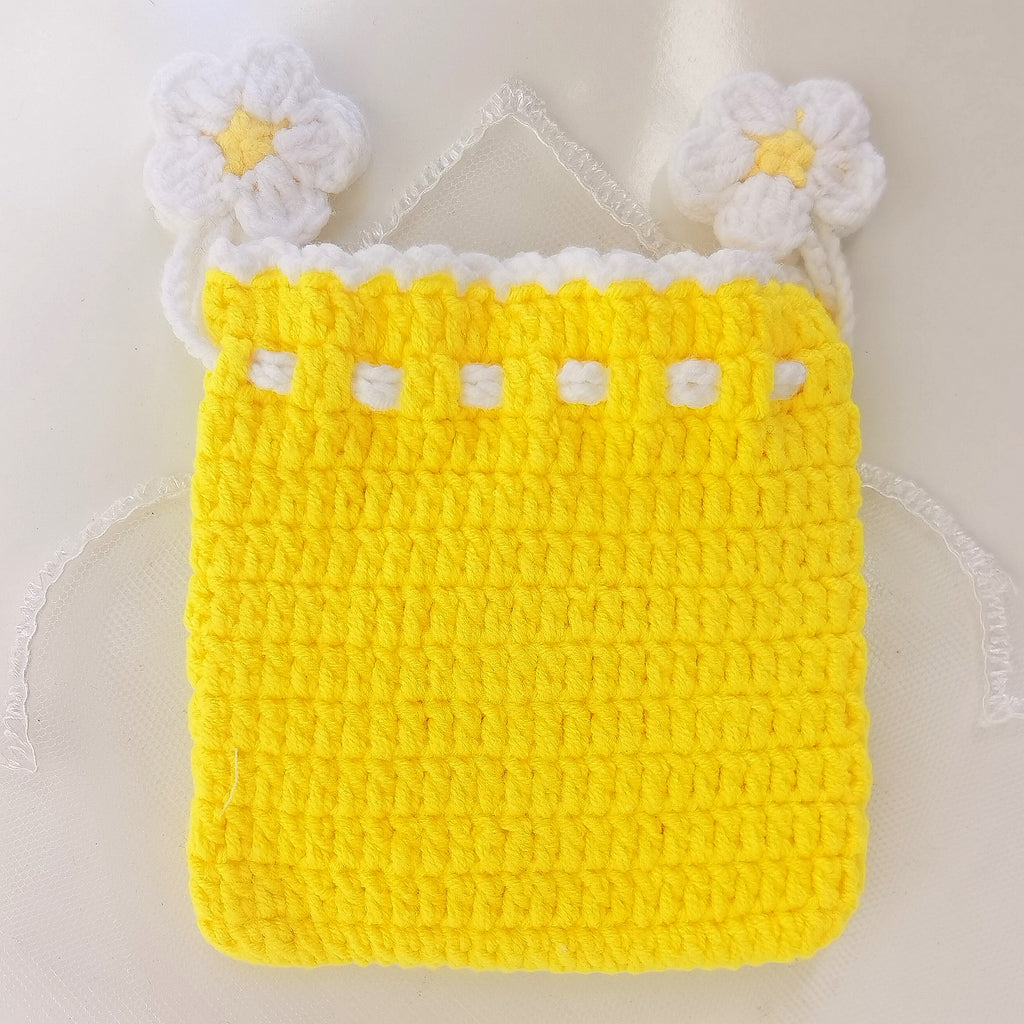 Red Mini Flower String Purse